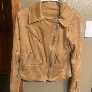 Vici Camel Leather Jacket